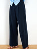 Sinsay Women's Navy Wide-Leg Pants | Sinsay In Lebanon