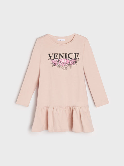 Sinsay Girl's Coral Long Sleeve Dress | Sinsay In Lebanon