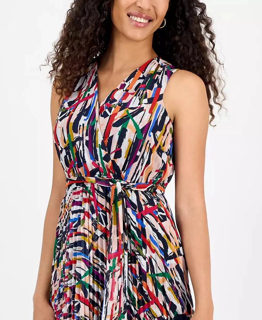 Sandra Darren Women’s Multicolor Petite Printed Pleated Chiffon Maxi Dress|Sandra Darren In Lebanon