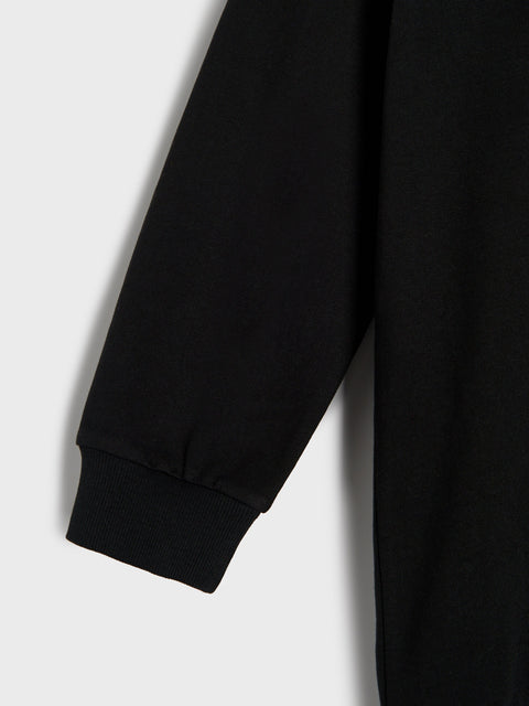 Black sweatshirt on a white background