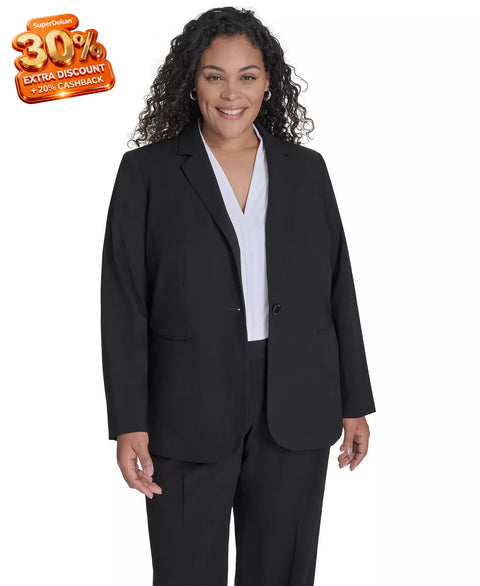 Calvin Klein Women's Black Plus Size One-Button Blazer | Calvin Klein In Lebanon