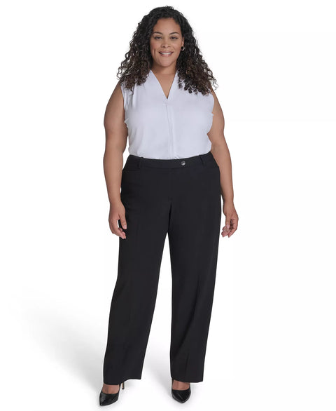 Calvin Klein Women's Black Plus Size Straight-Leg Pant | Calvin Klein In Lebanon