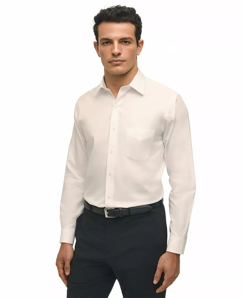 Brooks Brothers Men's White Regular Fit Non-Iron Tab Collar Dress Shirt|Brooks Brothers In Lebanon