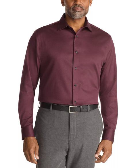 Calvin Klein Men's Plum Steel Plus Regular Fit Dress Shirt | Calvin Klein In Lebanon