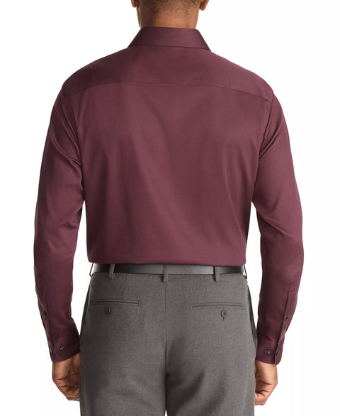 Calvin Klein Men's Plum Steel Plus Regular Fit Dress Shirt | Calvin Klein In Lebanon