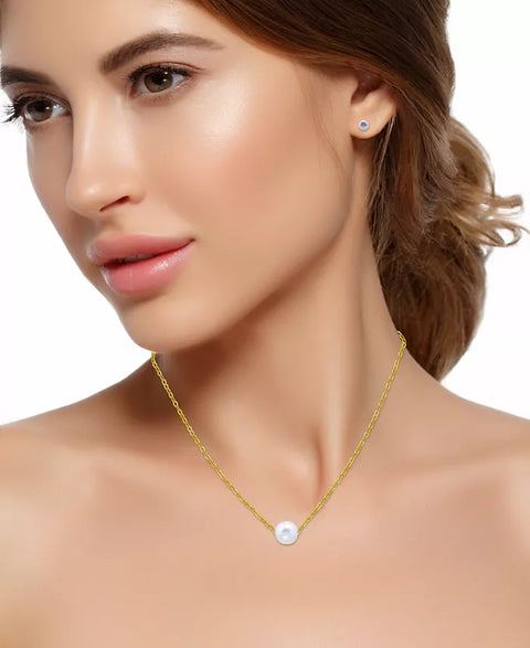 Giani Bernini Women's Gold-Tone Freshwater Pearl Solitaire Pendant Necklace |Giani Bernini In Lebanon