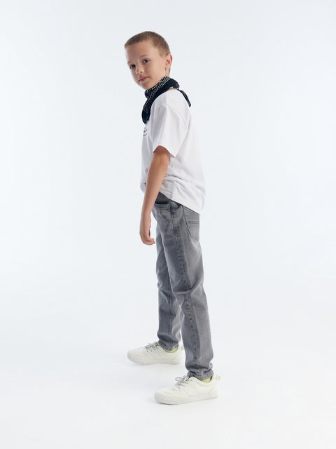 Reserved Boy's Grey Slim Jeans With A Washed Effect | Reserved In Lebanon