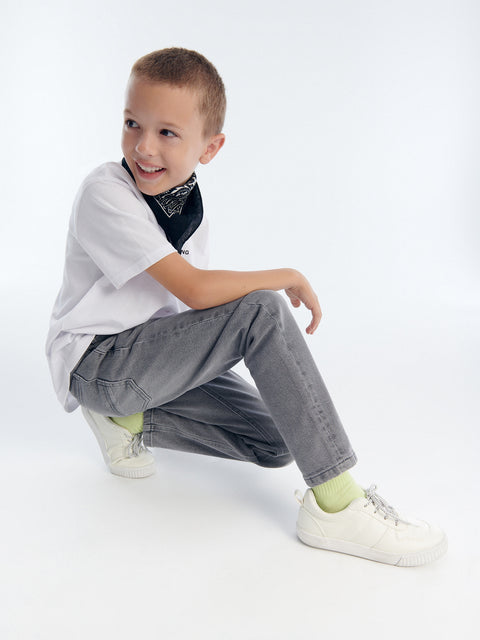 Reserved Boy's Grey Slim Jeans With A Washed Effect | Reserved In Lebanon