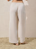 Sinsay Women's Beige Wide Leg Pants With Ties | Sinsay In Lebanon