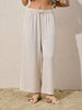 Sinsay Women's Beige Wide Leg Pants With Ties | Sinsay In Lebanon