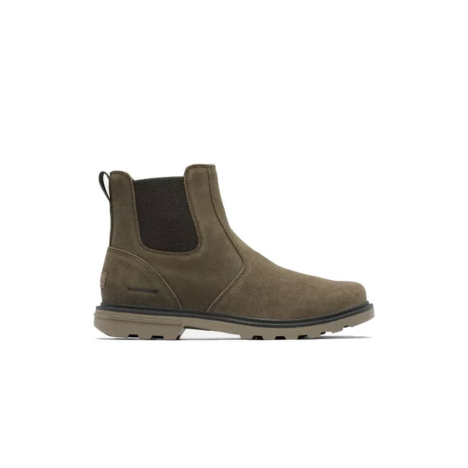 Sorel Men's Khaki Carson Waterproof Suede Chelsea Boots