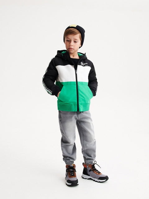 Reserved Boy's Green Insulated Jacket With Hood | Reserved In Lebanon