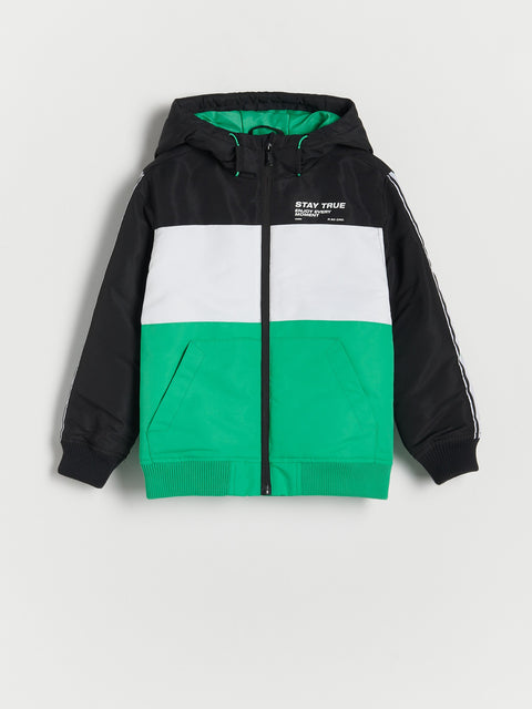Reserved Boy's Green Insulated Jacket With Hood | Reserved In Lebanon
