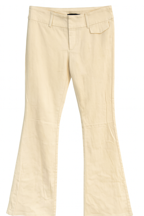 Forever 21 Women's Off White Mid Rise Flare Cut Pant | Forever 21 In Lebano