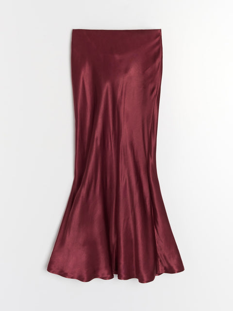 Sinsay Women's Burgundy Simple Maxi Skirt | Sinsay in Lebanon