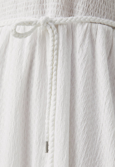 Michael Kors Women's White Smocked Midi Day Dress | Michael Kors In Lebanon