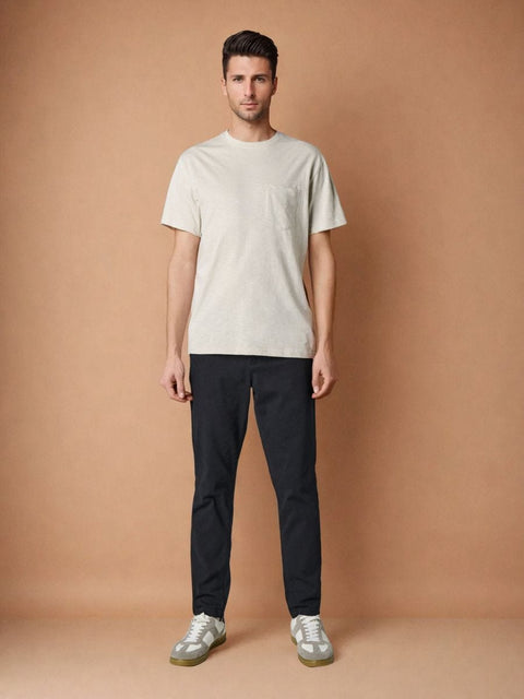 Sinsay Men's Light Beige Chest Pocket Basic T-Shirt | Sinsay In Lebanon