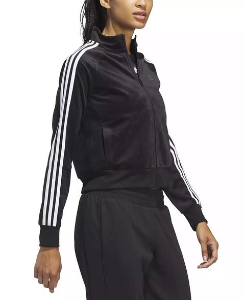 Adidas Women's Black Y2K Velour Glam Jacket | Adidas In Lebanon