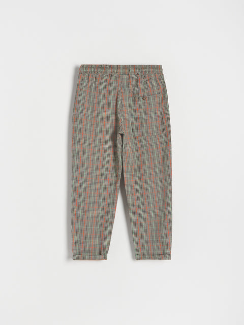 Plaid pants on a white background