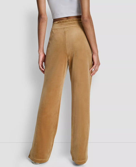 Calvin Klein Women's Beige Velour Wide-Leg Pants|Calvin Klein In Lebanon