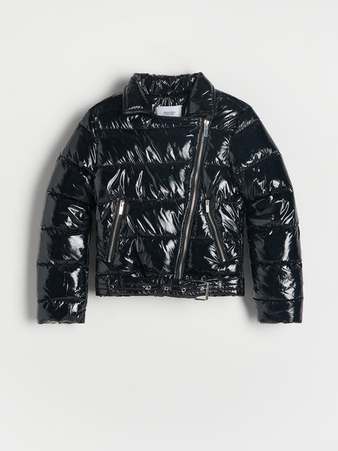 Reserved Girl's Black Quilted Jacket With A Belt | Reserved In Lebanon