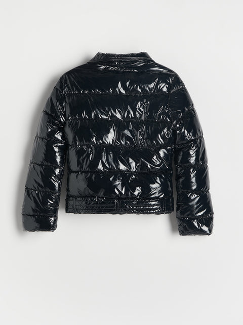 Reserved Girl's Black Quilted Jacket With A Belt | Reserved In Lebanon