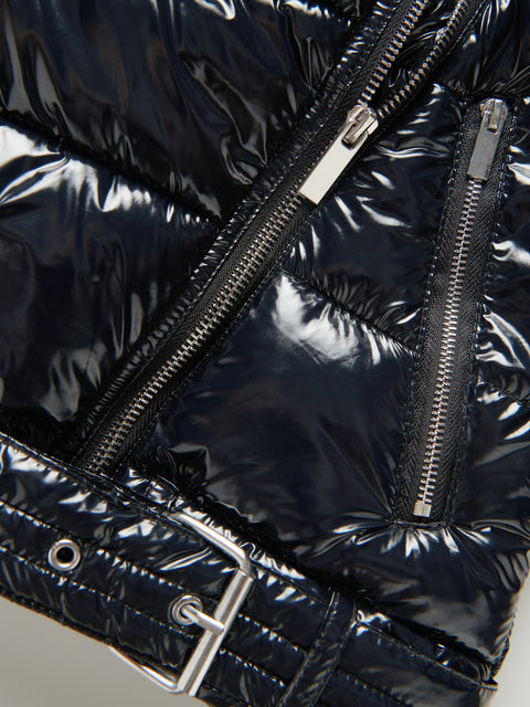 Reserved Girl's Black Quilted Jacket With A Belt | Reserved In Lebanon