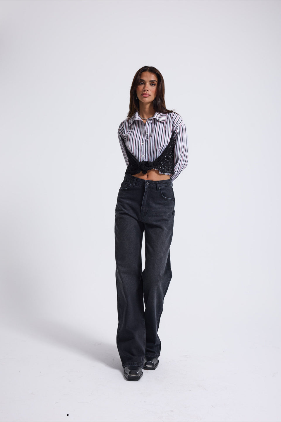 It's Basic Women Smoked Gray Straight Fit Jeans 3421