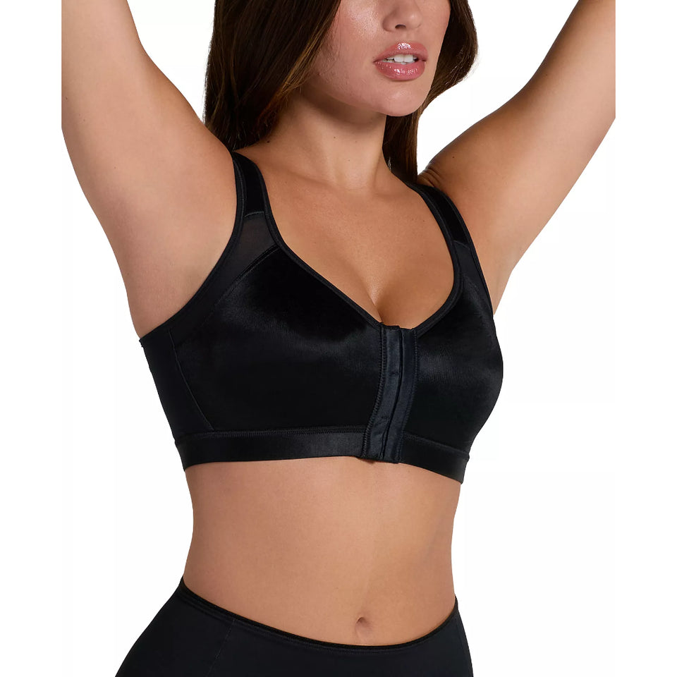 Leonisa Women's Black Multi Functional Back Support Posture Corrector Wireless Bra