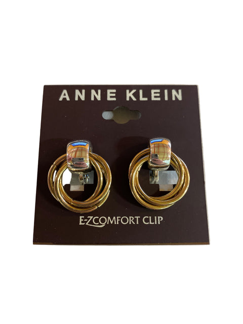 Anne Klein Women's Gold Two-Tone Doorknocker Earrings | Anne Klein In Lebanon