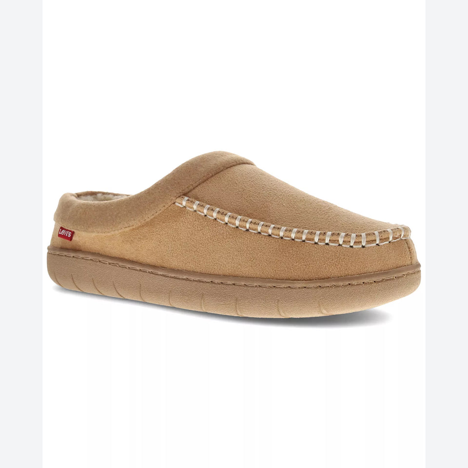 Levi's Men's Beige Victor Memory Foam Clog Slippers