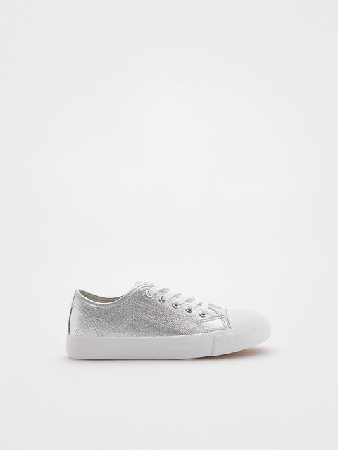 Reserved Girl's Silver Metallic Sneakers | Reserved In Lebanon