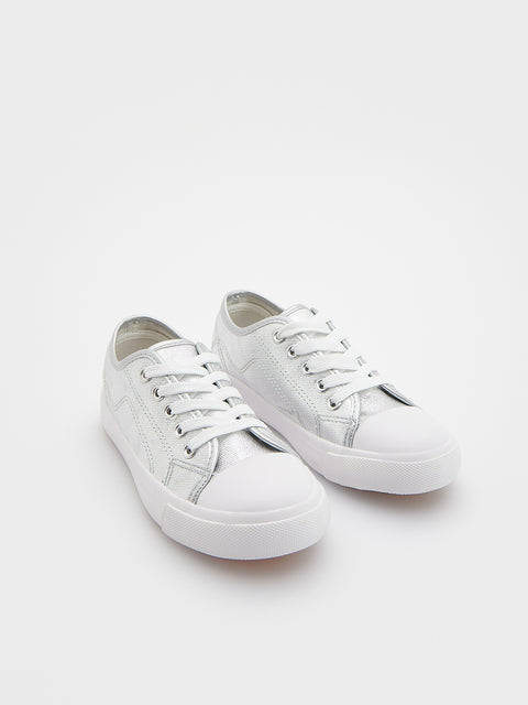 Reserved Girl's Silver Metallic Sneakers | Reserved In Lebanon
