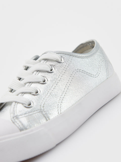 Reserved Girl's Silver Metallic Sneakers | Reserved In Lebanon