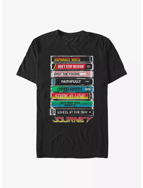 Zuni Men's Black Printed Journey Tape Deck Hits T-Shirt | Zuni In Lebanon