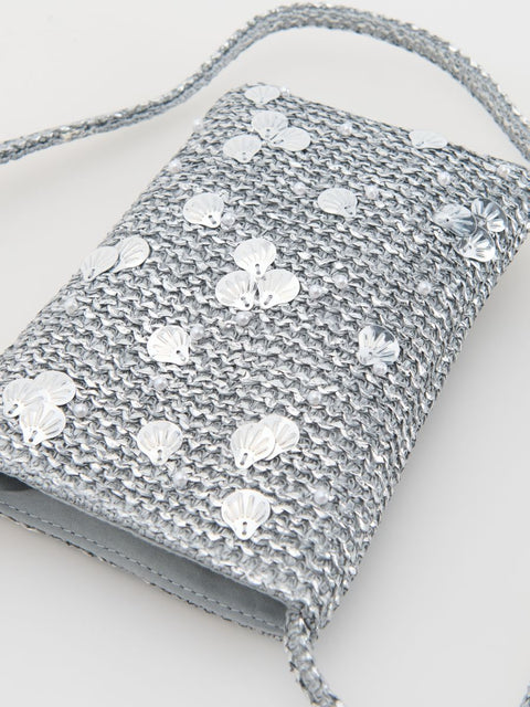 Reserved Girl's Silver Shell Shaped Details Bag |Reserved In Lebanon