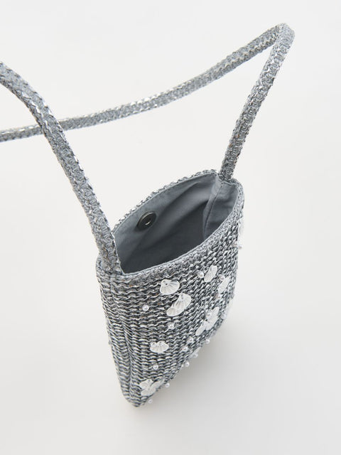 Reserved Girl's Silver Shell Shaped Details Bag |Reserved In Lebanon