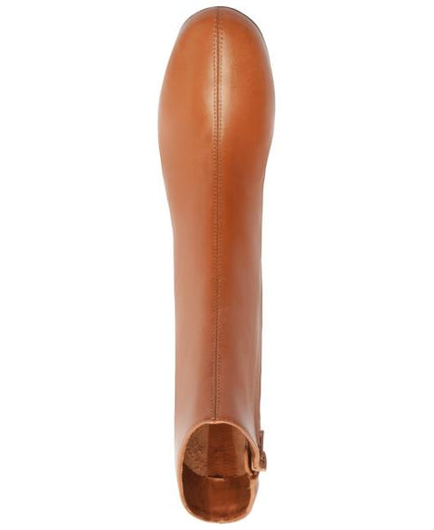 Arezzo Women's Rebecca Mid-Block Leather Booties - Roast Caramel