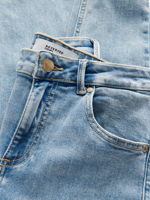 Reserved Women's Light Blue Slim Mid-Rise Jeans | Reserved In Lebanon