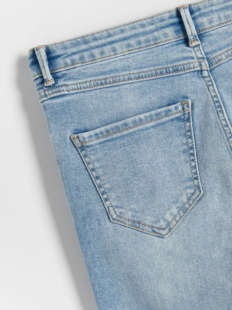 Reserved Women's Light Blue Slim Mid-Rise Jeans | Reserved In Lebanon