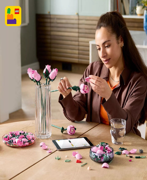 Lego Bouquet of Pink Roses Building Toy|Lego In Lebanon