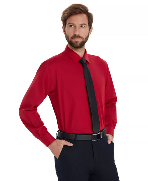 Alfani Men's Red Solid Slim-Fit Dress Shirt | Alfan In Lebanon
