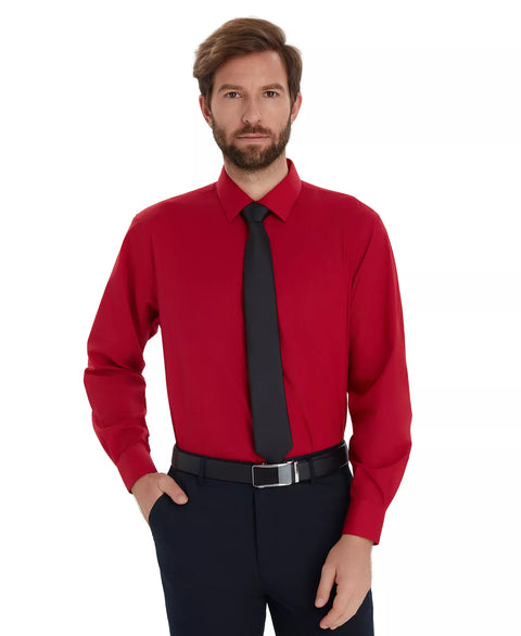 Alfani Men's Red Solid Slim-Fit Dress Shirt | Alfan In Lebanon