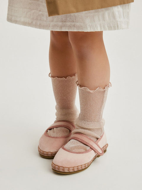 Reserved Baby Girl's Dusty Rose Faux Suede Ballerinas | Reserved In Lebanon