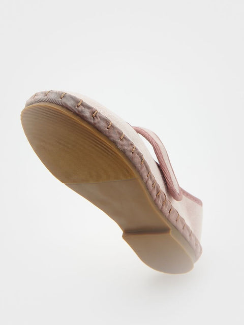 Reserved Baby Girl's Dusty Rose Faux Suede Ballerinas | Reserved In Lebanon
