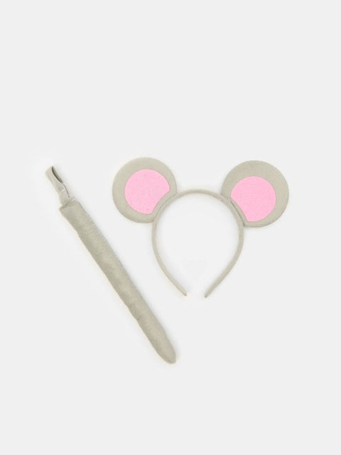 Sinsay Kids Light Grey & Pink Mouse Costume Accessories Set Of 2pcs | Sinsay In Lebanon