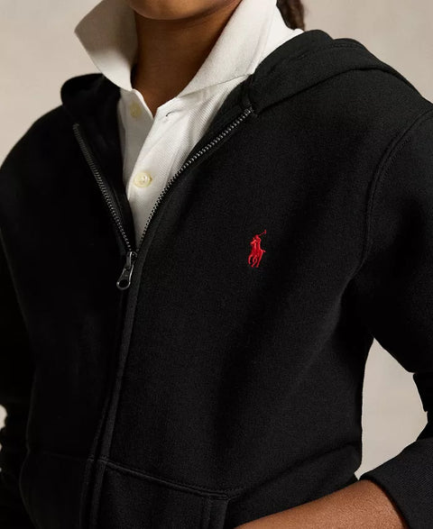 Polo Ralph Lauren Boy's Black Cotton Fleece Zip Up Jacket |Polo Ralph Lauren In Lebanon