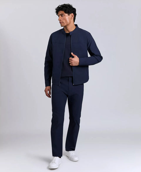 Kennth Cole Men's Navy Flex Water-Resistant Full-Zip Utility Jacket | Kennth Cole In Lebanon