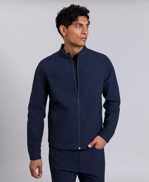 Kennth Cole Men's Navy Flex Water-Resistant Full-Zip Utility Jacket | Kennth Cole In Lebanon