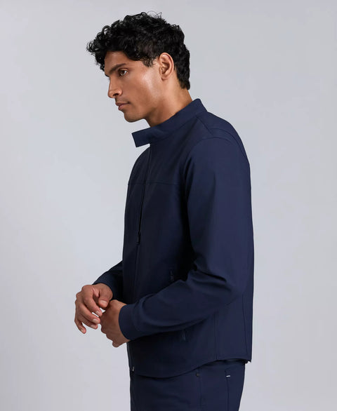 Kennth Cole Men's Navy Flex Water-Resistant Full-Zip Utility Jacket | Kennth Cole In Lebanon